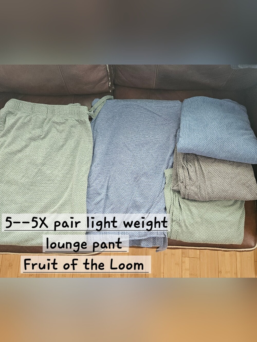 Fruit of the Loom Men’s Lounge Pants - Blue & Green